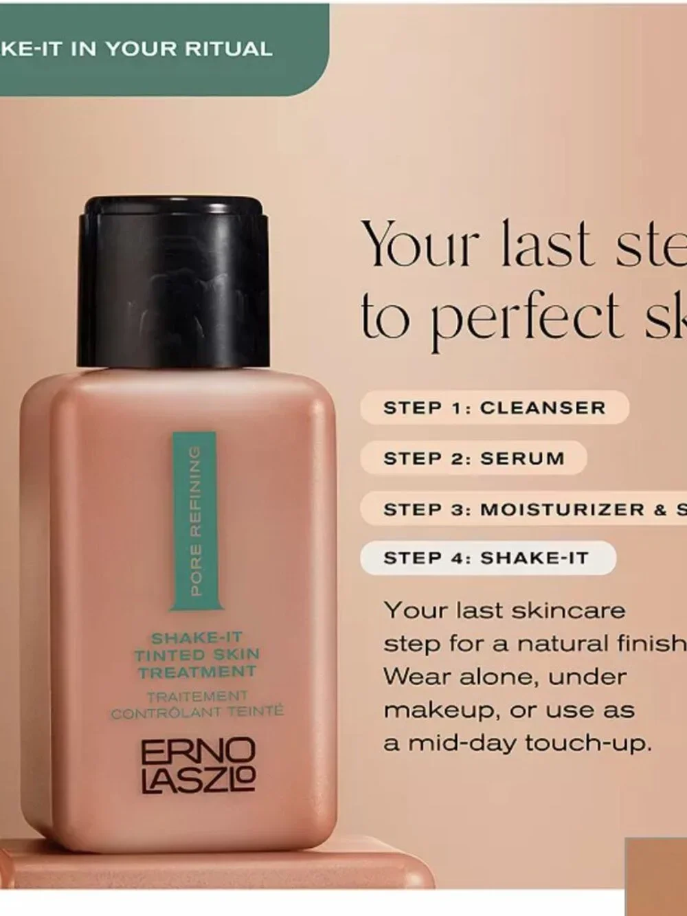 Erno Laszlo Shake It Tinted Skin Treatment* ~ Neutral (Beige) 3oz NIB/Sealed